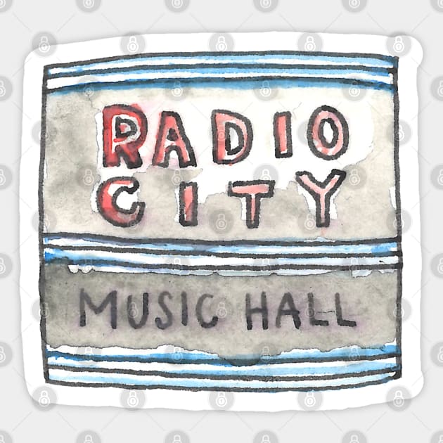 New York City Icons: Radio City Music Hall Sticker by buhloop.icons